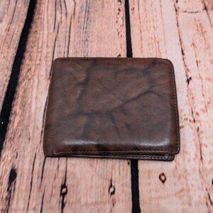 Brown Leather Bi-Fold Wallet
